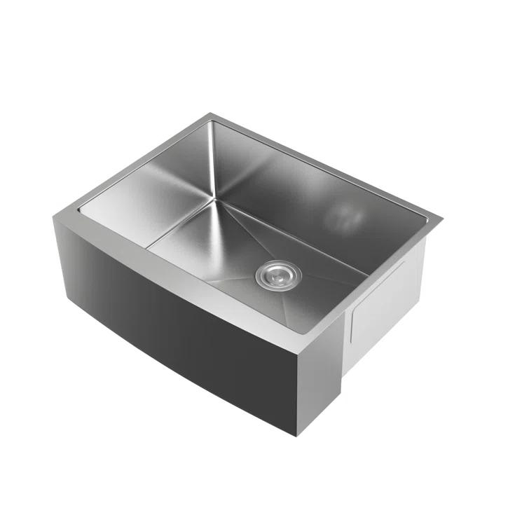Montgomery 27'' L Farmhouse / Apron Single Bowl Stainless Steel Kitchen Sink