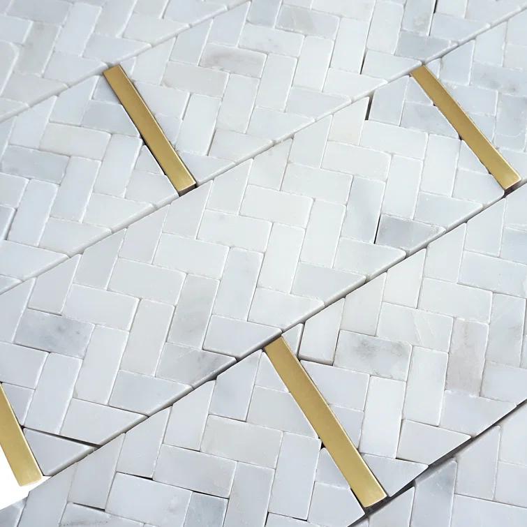 Natural 3" x 3" Natural Stone Brick Joint Mosaic Wall Tile