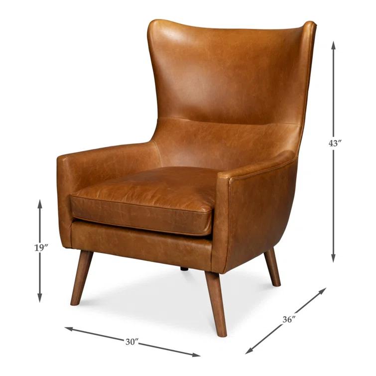 Sarreid Ltd Patron Upholstered Wingback Chair