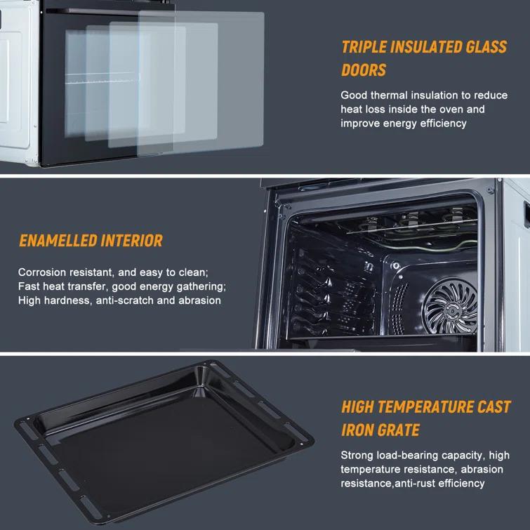 Yesurprise PHO_11E88JQW-SXL Yesurprise 2.5 Cubic Feet Electric Convection Oven with Soft Close Door