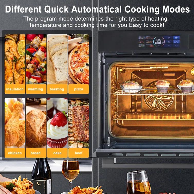 Yesurprise PHO_11E88JQW-SXL Yesurprise 2.5 Cubic Feet Electric Convection Oven with Soft Close Door