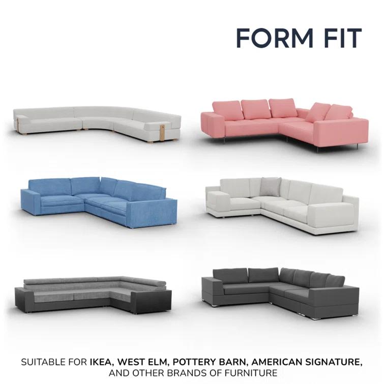 Stretchy Slipcover for Corner Sofa - Soft to Touch & Easy to Clean - Velvet Collection