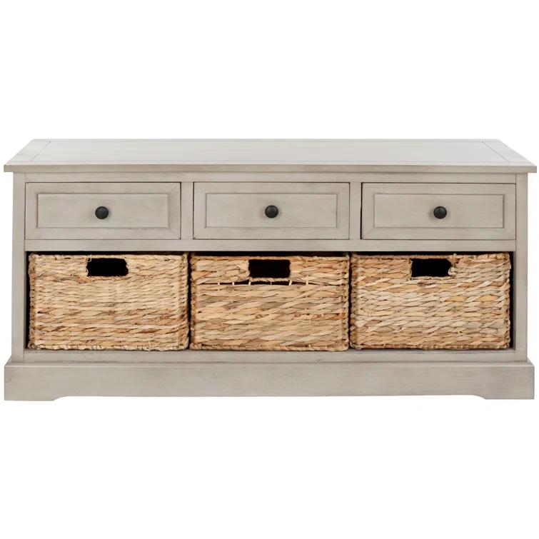Adayla Solid Wood Drawers Storage Bench