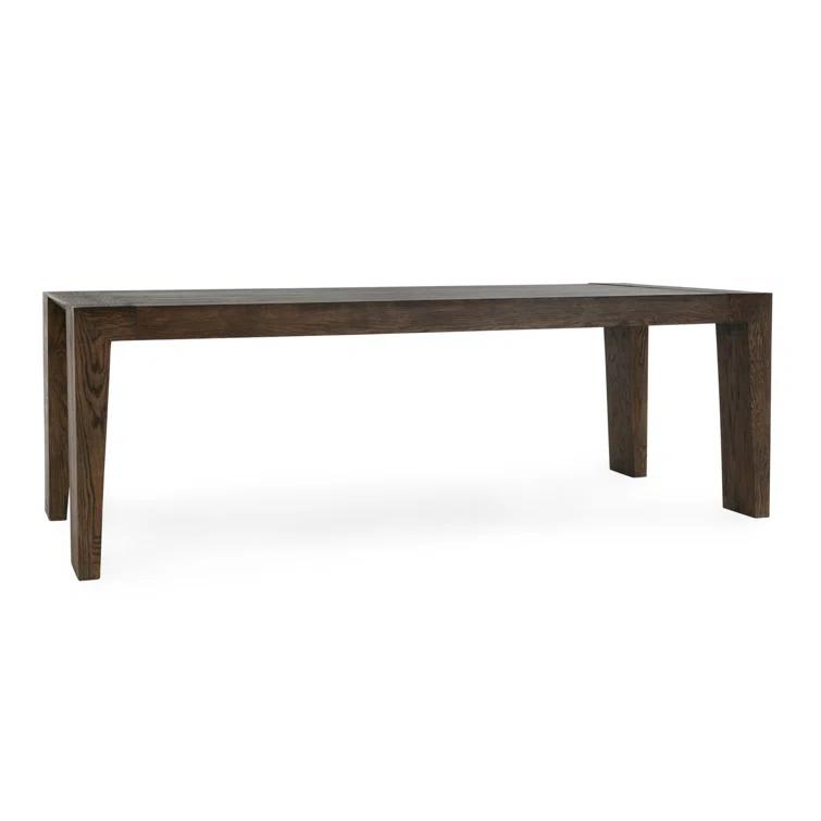89" Brown Reclaimed Oak Wood Rectangular Dining Table