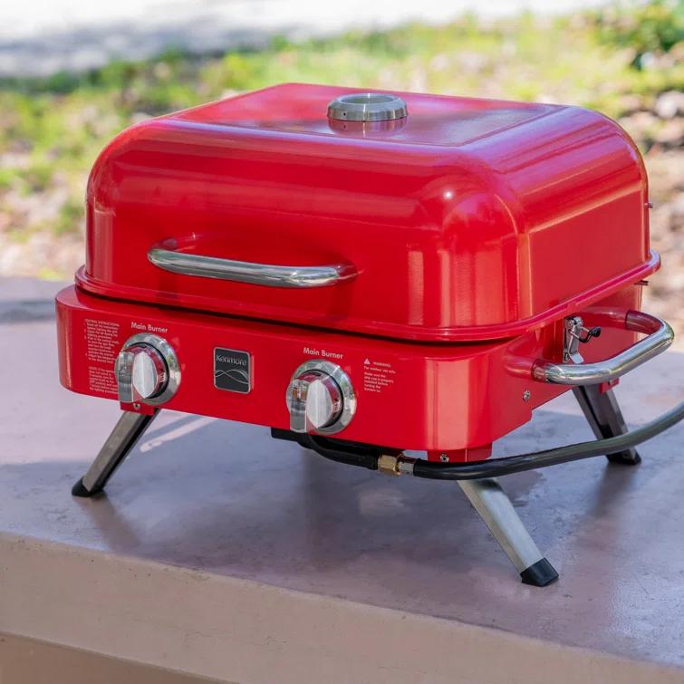Kenmore 2-Burner Portable Tabletop Retro Gas Grill