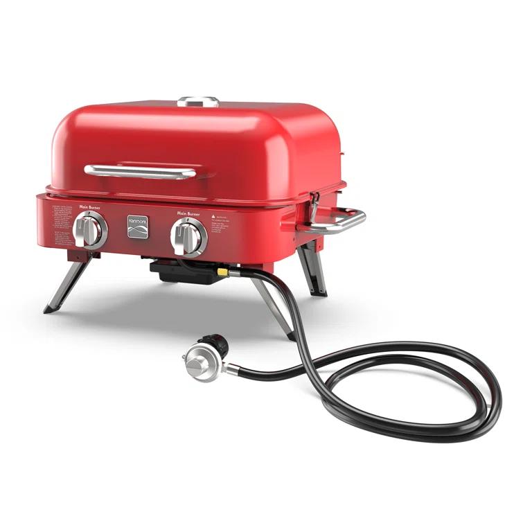 Kenmore 2-Burner Portable Tabletop Retro Gas Grill