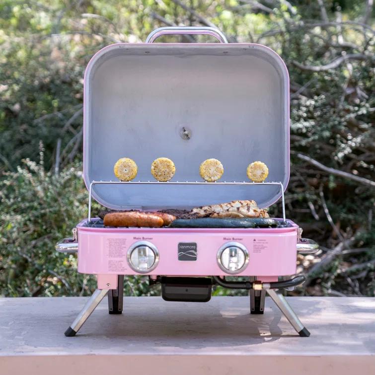 Kenmore 2-Burner Portable Tabletop Retro Gas Grill