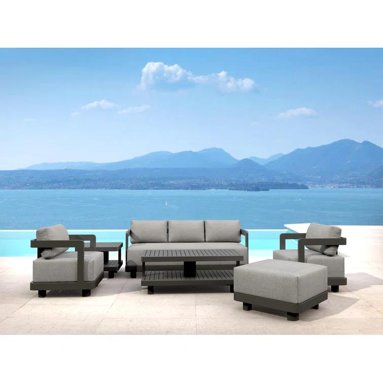Granada Dark Grey Aluminum 6-Piece Outdoor Seating Set