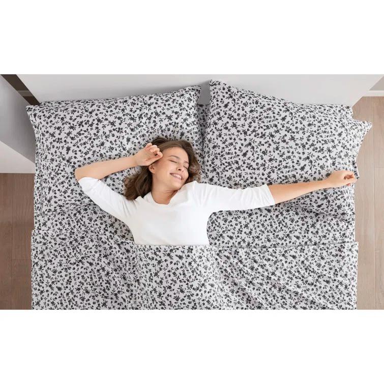 Madison Park Essentials 100% Cotton 200TC Printed Sheet Set