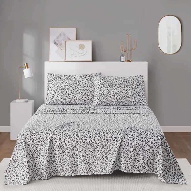 Madison Park Essentials 100% Cotton 200TC Printed Sheet Set