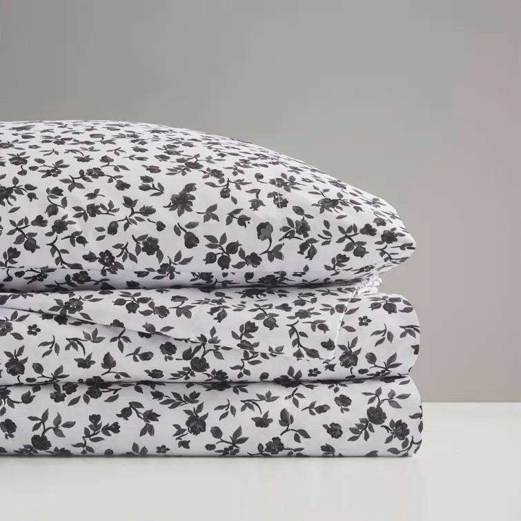 Madison Park Essentials 100% Cotton 200TC Printed Sheet Set