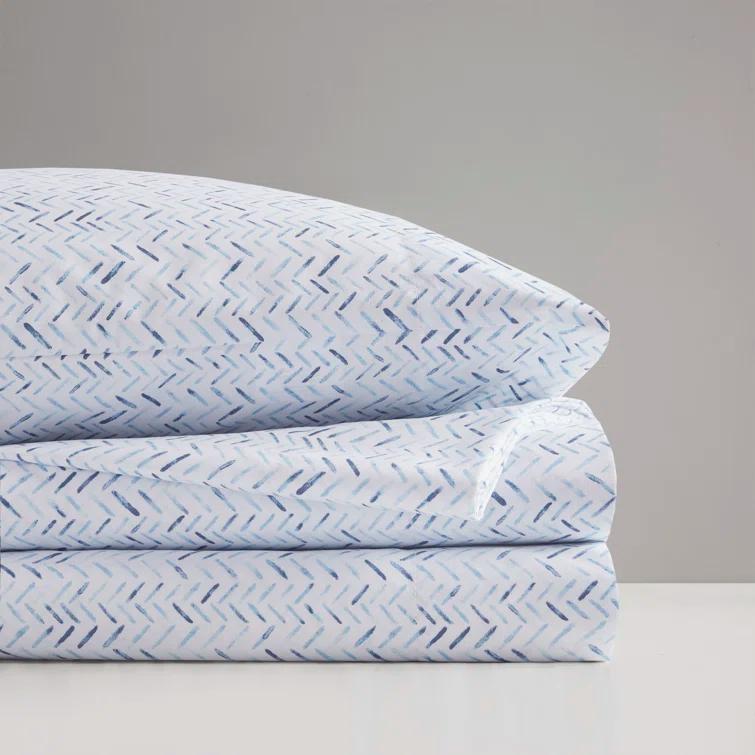 Madison Park Essentials 200 Thread Count Printed Cotton 200 Thread Count Printed 100% Cotton Sheet Set