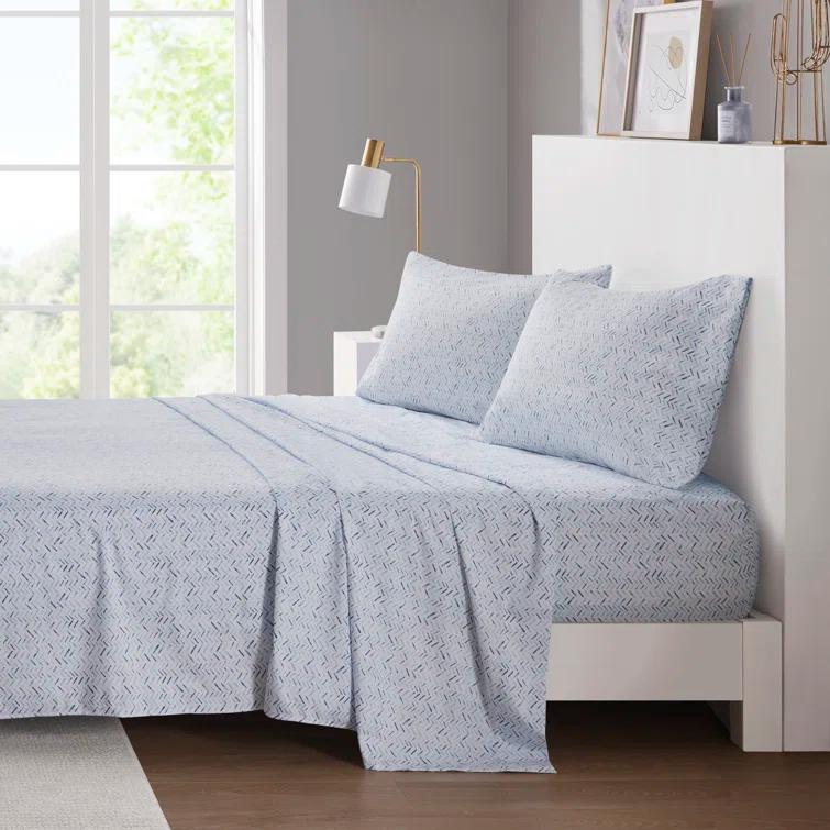 Madison Park Essentials 200 Thread Count Printed Cotton 200 Thread Count Printed 100% Cotton Sheet Set