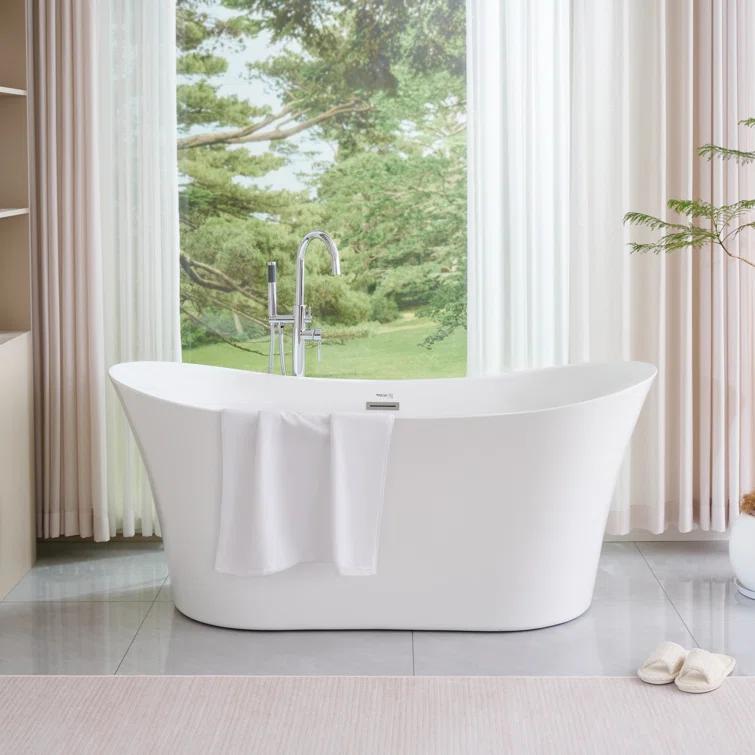 67" x 31" Freestanding Soaking Bathtub