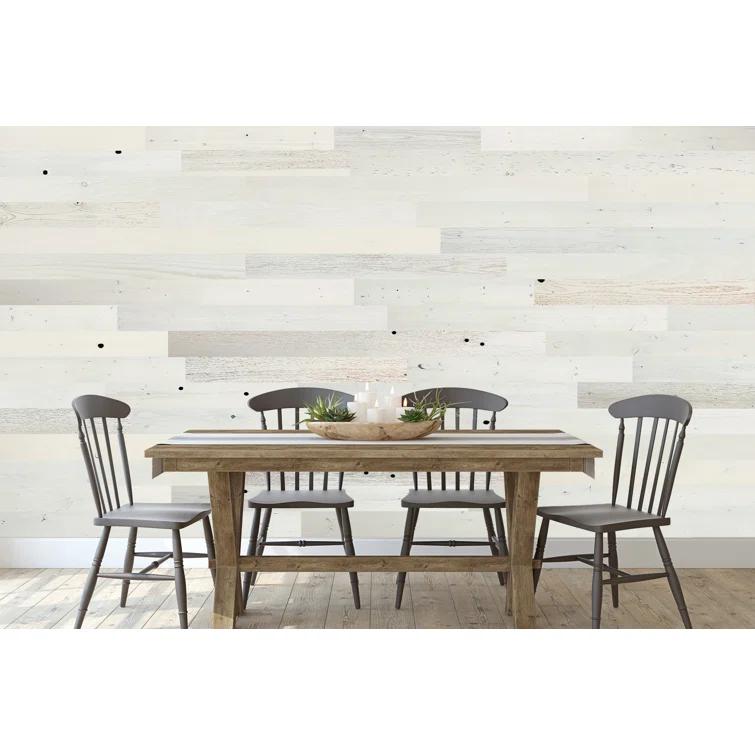 Timberchic River Reclaimed Wooden Wall planks - Simple Peel & Stick Wall Covering Application for DIY Accent Wall & Home Improvement - Modern, Premium Wall Paneling