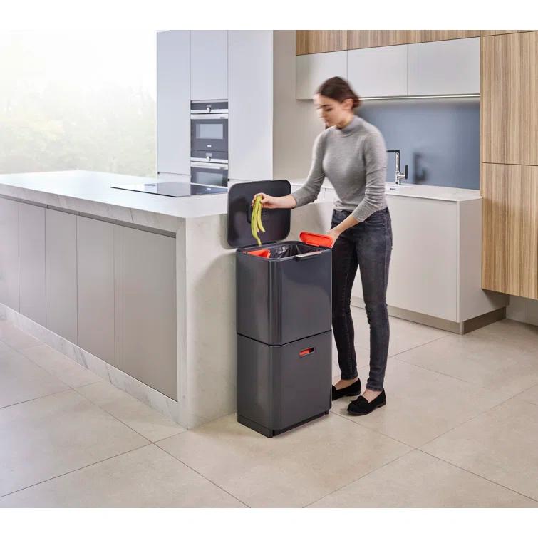 Joseph Joseph Totem Waste & Recycling Dual Kitchen Trash Can