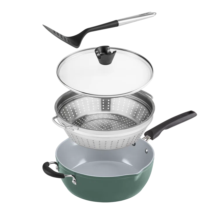 Cuisinart Cuisinart Preferred Pan 4 Piece Set (4.5 Qt. Multi-Purpose Pan with Cover, Steamer, Slotted Turner)