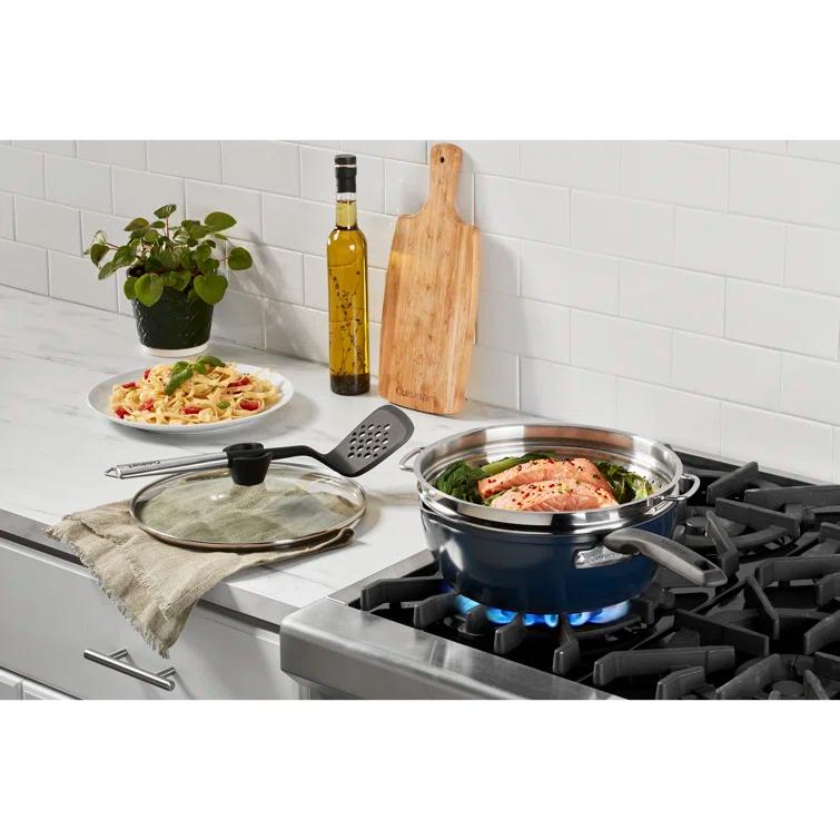 Cuisinart Cuisinart Preferred Pan 4 Piece Set (4.5 Qt. Multi-Purpose Pan with Cover, Steamer, Slotted Turner)