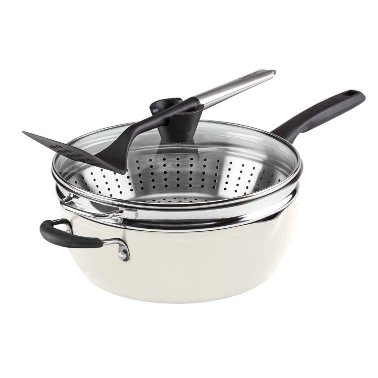 Cuisinart Preferred Pan 4 Piece Set (4.5 Qt. Multi-Purpose Pan with Cover, Steamer, Slotted Turner)