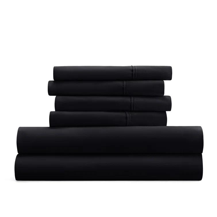Simply Soft Brushed Microfiber Solid 6 Piece Sheet Set