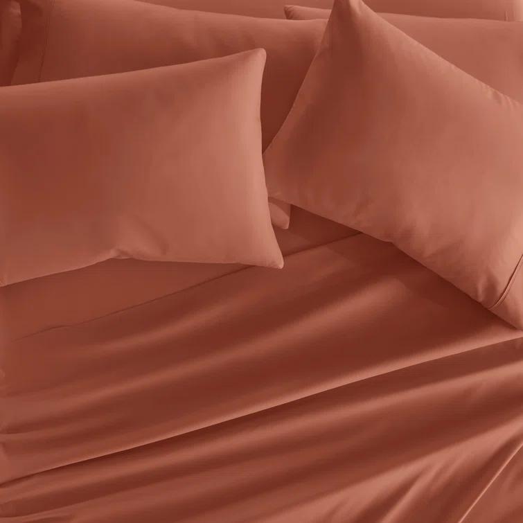 Simply Soft Brushed Microfiber Solid 6 Piece Sheet Set