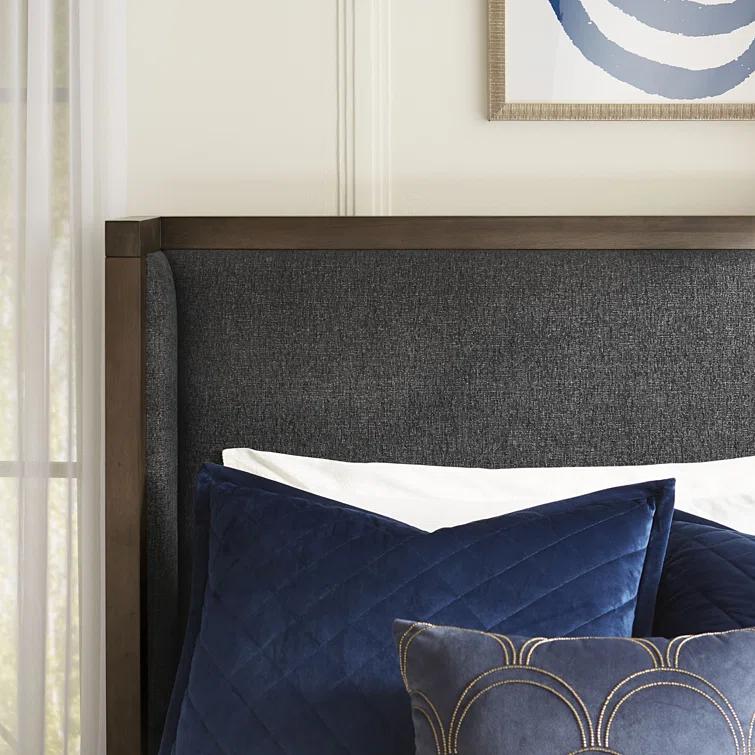 Modus Furniture Boracay Wild Oats Brown Upholstered Panel Storage Bed