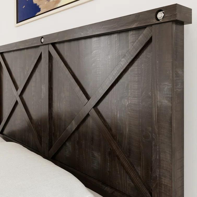 Yosemite Cafe Solid Wood Panel Storage Bed