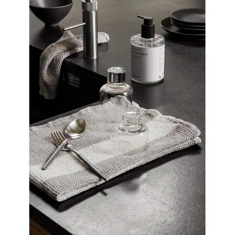 Indian Tan and Tradewinds Cotton Waffle Tea Towel Set