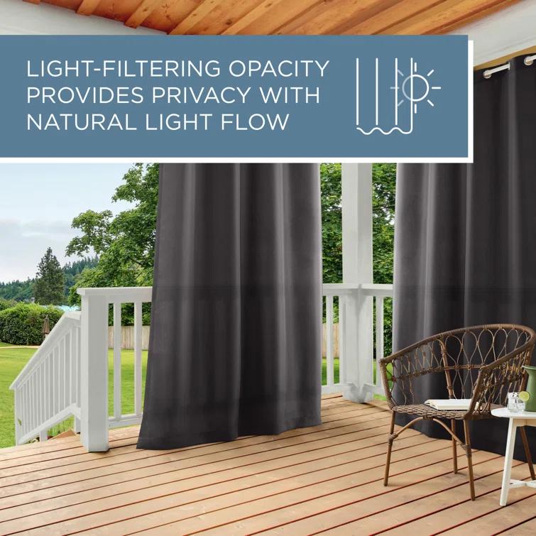 Cabana Solid Heavyweight Indoor Outdoor Curtains