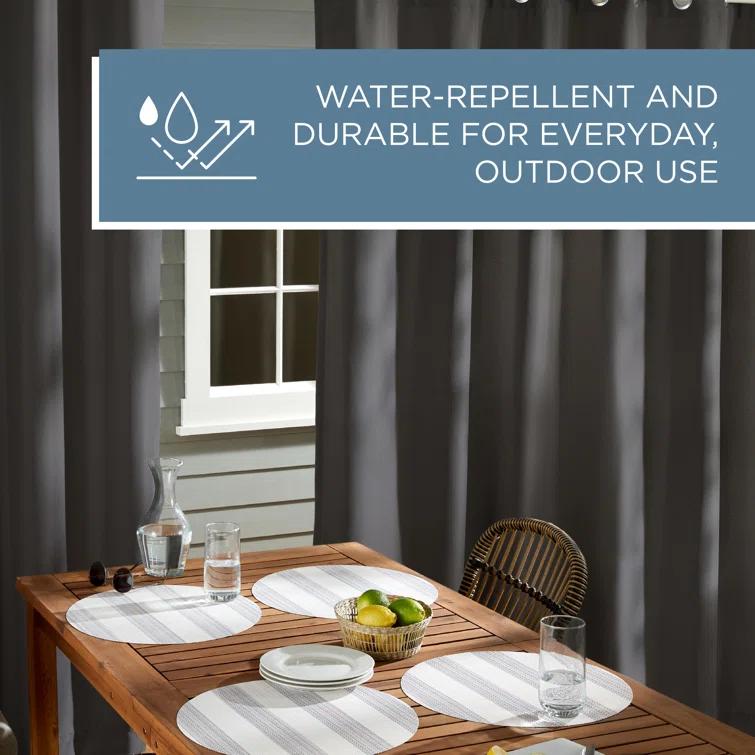 Cabana Solid Heavyweight Indoor Outdoor Curtains