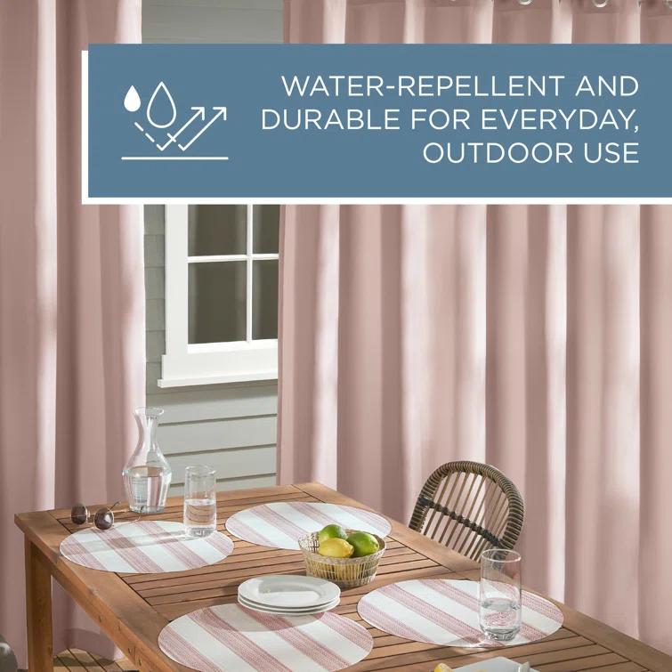 Cabana Solid Heavyweight Indoor Outdoor Curtains