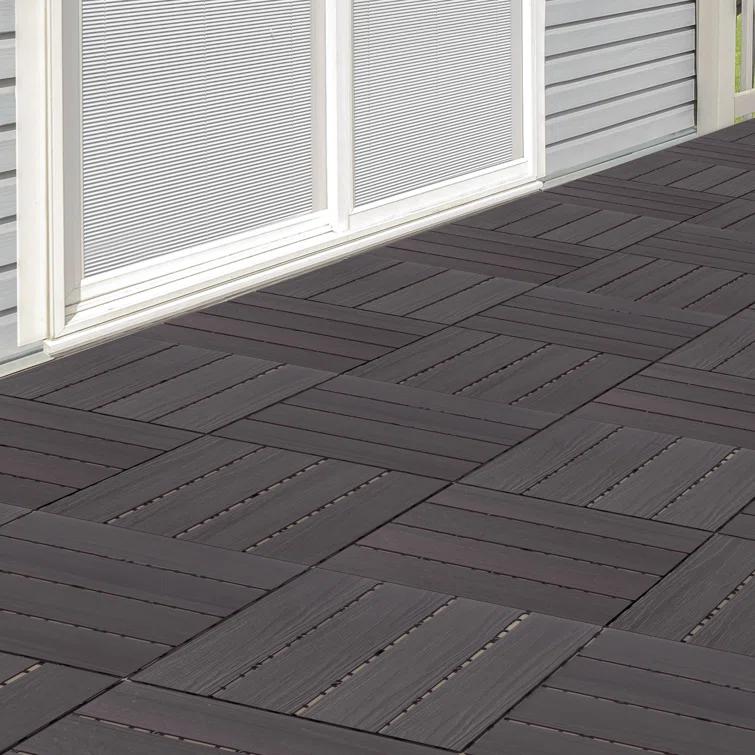 11.63" x 11.63" Interlocking Deck Tile Patio Tiles