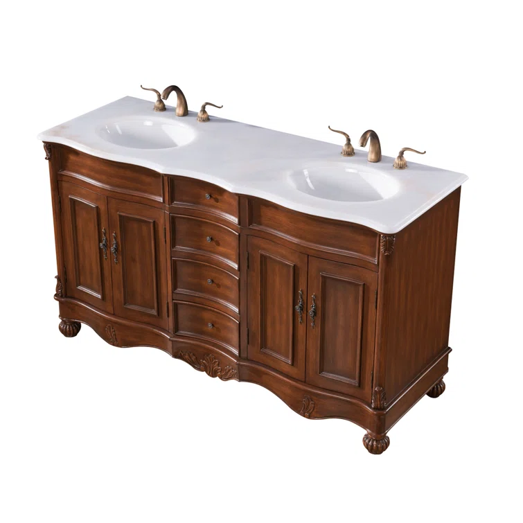 Etta Avenue™ Mannie 60'' Double Bathroom Vanity with Top