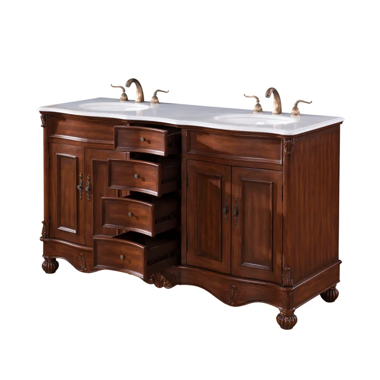Etta Avenue™ Mannie 60'' Double Bathroom Vanity with Top