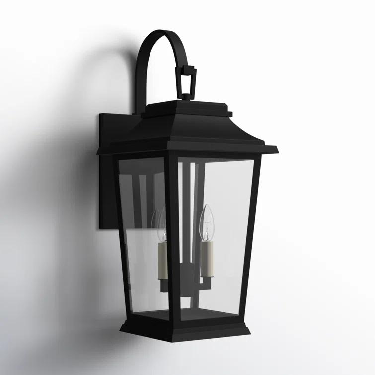 Generation Lighting Warren 19 1/2" High Black 2-Light Outdoor Wall Light