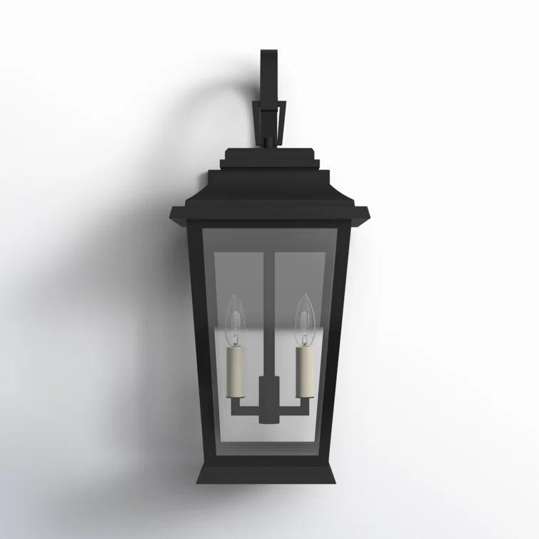 Generation Lighting Warren 19 1/2" High Black 2-Light Outdoor Wall Light