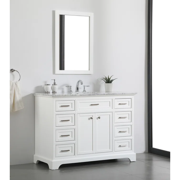 Birch Lane™ Hermes 48'' Single Bathroom Vanity with Marble Top