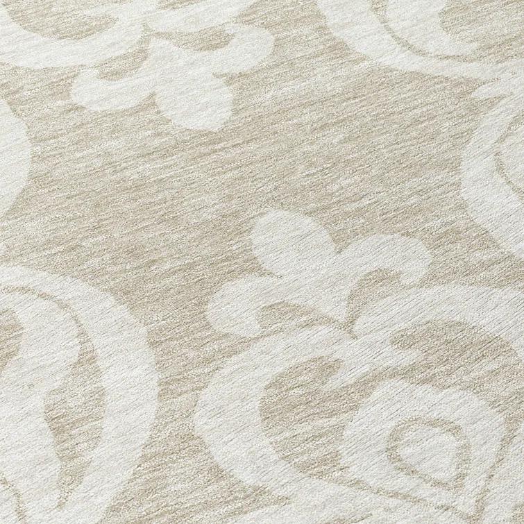 Chayden Washable Damask Indoor / Outdoor Rug