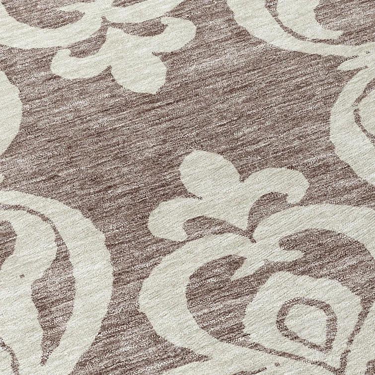 Chayden Washable Damask Indoor / Outdoor Rug