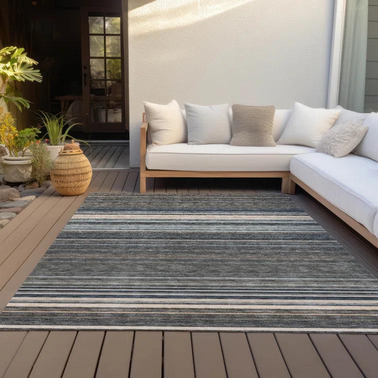 Chayden Washable Striped Indoor / Outdoor Rug