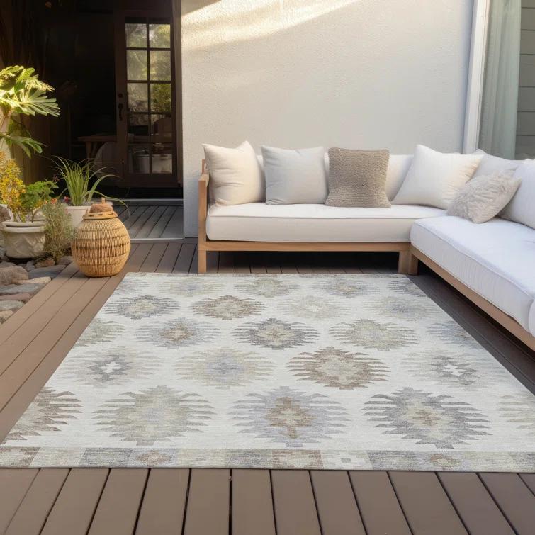 Chayden Washable Southwestern Indoor / Outdoor Rug