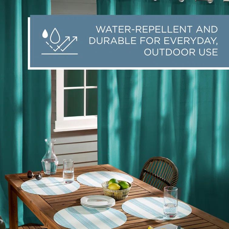 Cabana Solid Heavyweight Indoor Outdoor Curtains