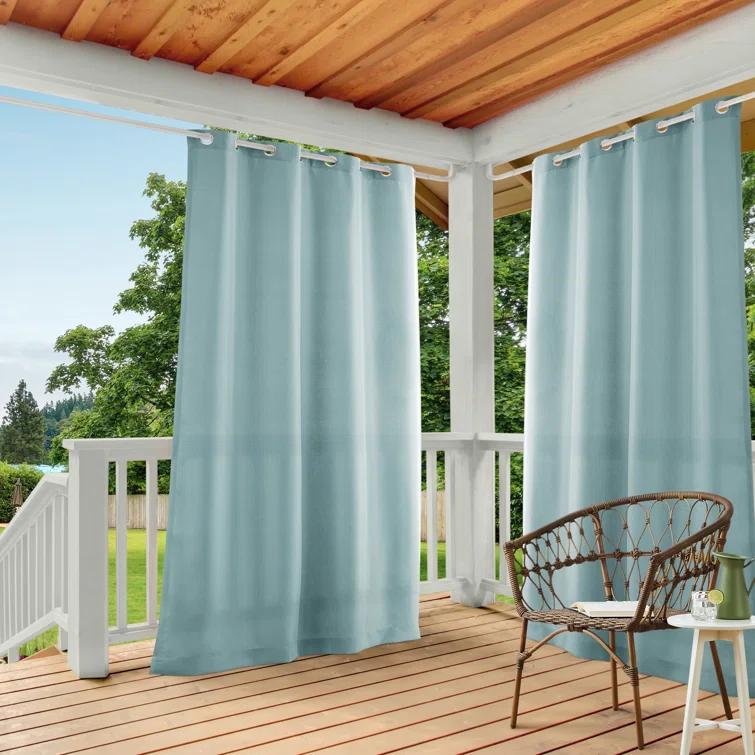 Cabana Solid Heavyweight Indoor Outdoor Curtains