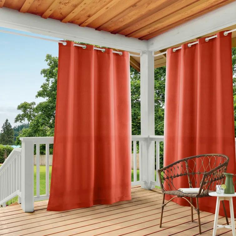 Cabana Solid Heavyweight Indoor Outdoor Curtains