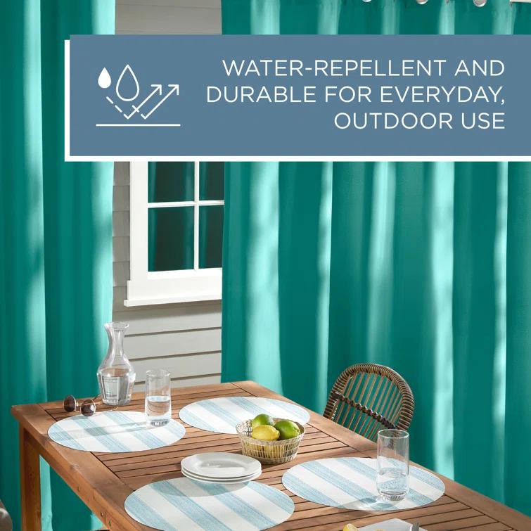 Cabana Solid Heavyweight Indoor Outdoor Curtains