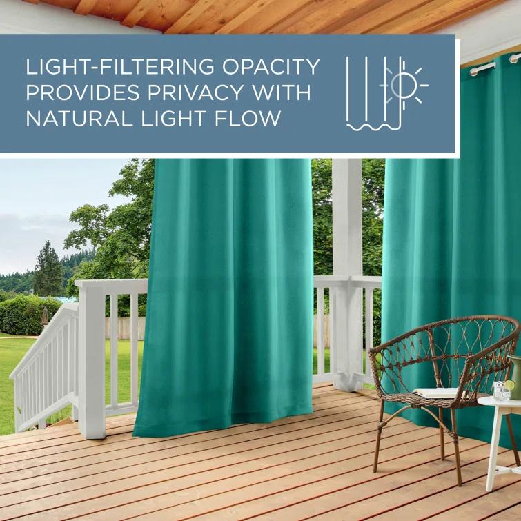 Cabana Solid Heavyweight Indoor Outdoor Curtains