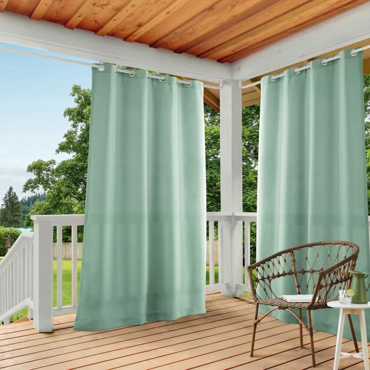 Cabana Solid Heavyweight Indoor Outdoor Curtains