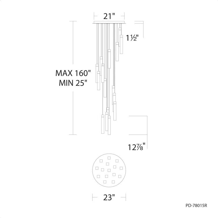Minx Cluster LED Lights Round Pendant