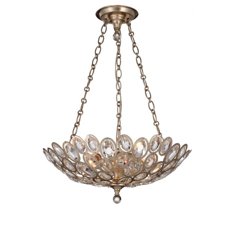 Crystorama Lighting - Three Light Chandelier - Chandelier - Sterling - Three