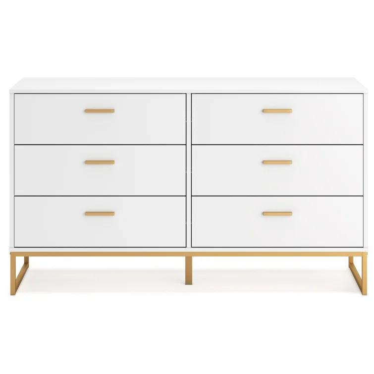 Latitude Run® Bosnjak 6 Drawer 59.02" W Double Dresser & Reviews | Wayfair